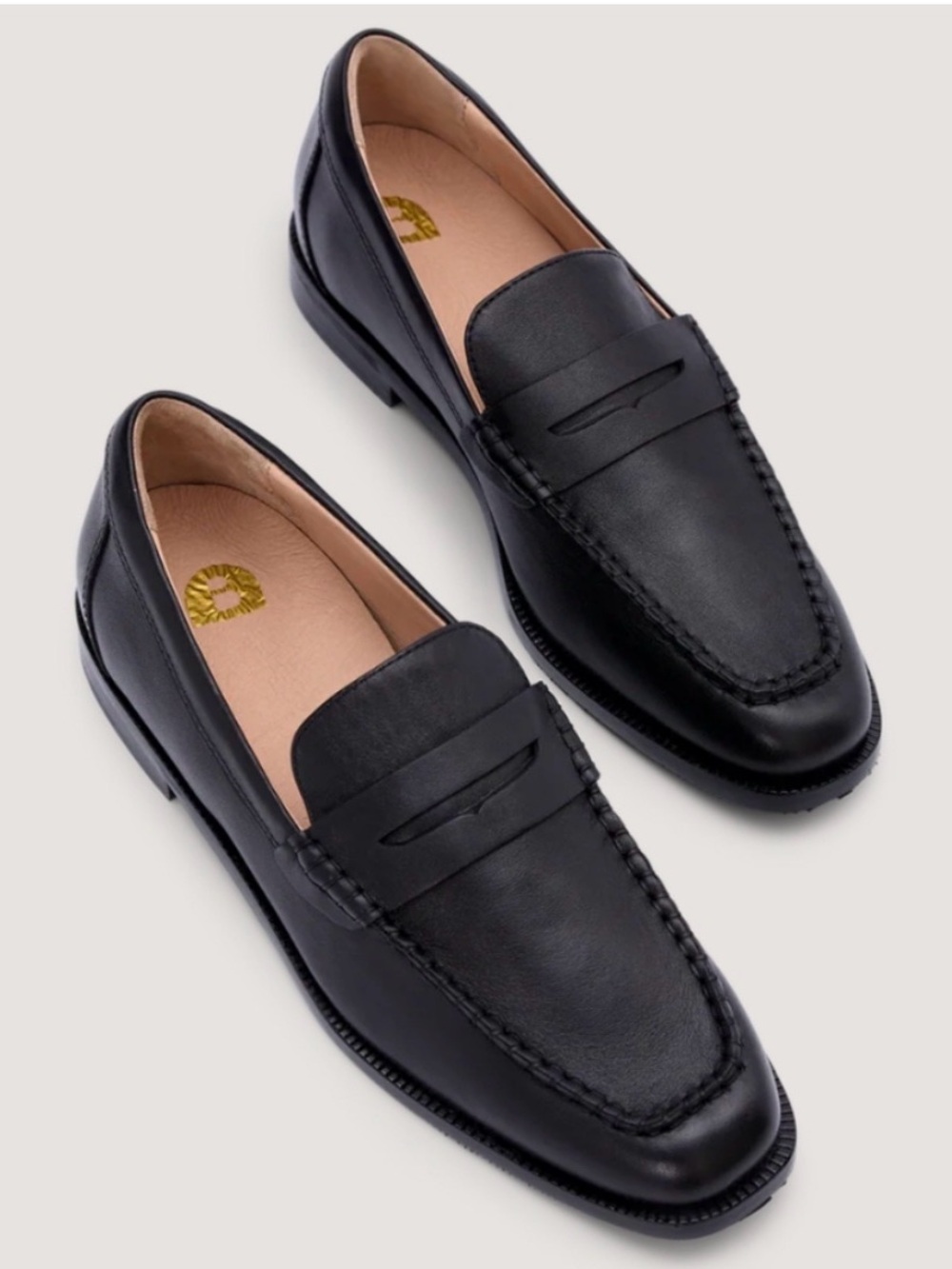 EUC Bared Maleo Black Leather Loafers - Size 37